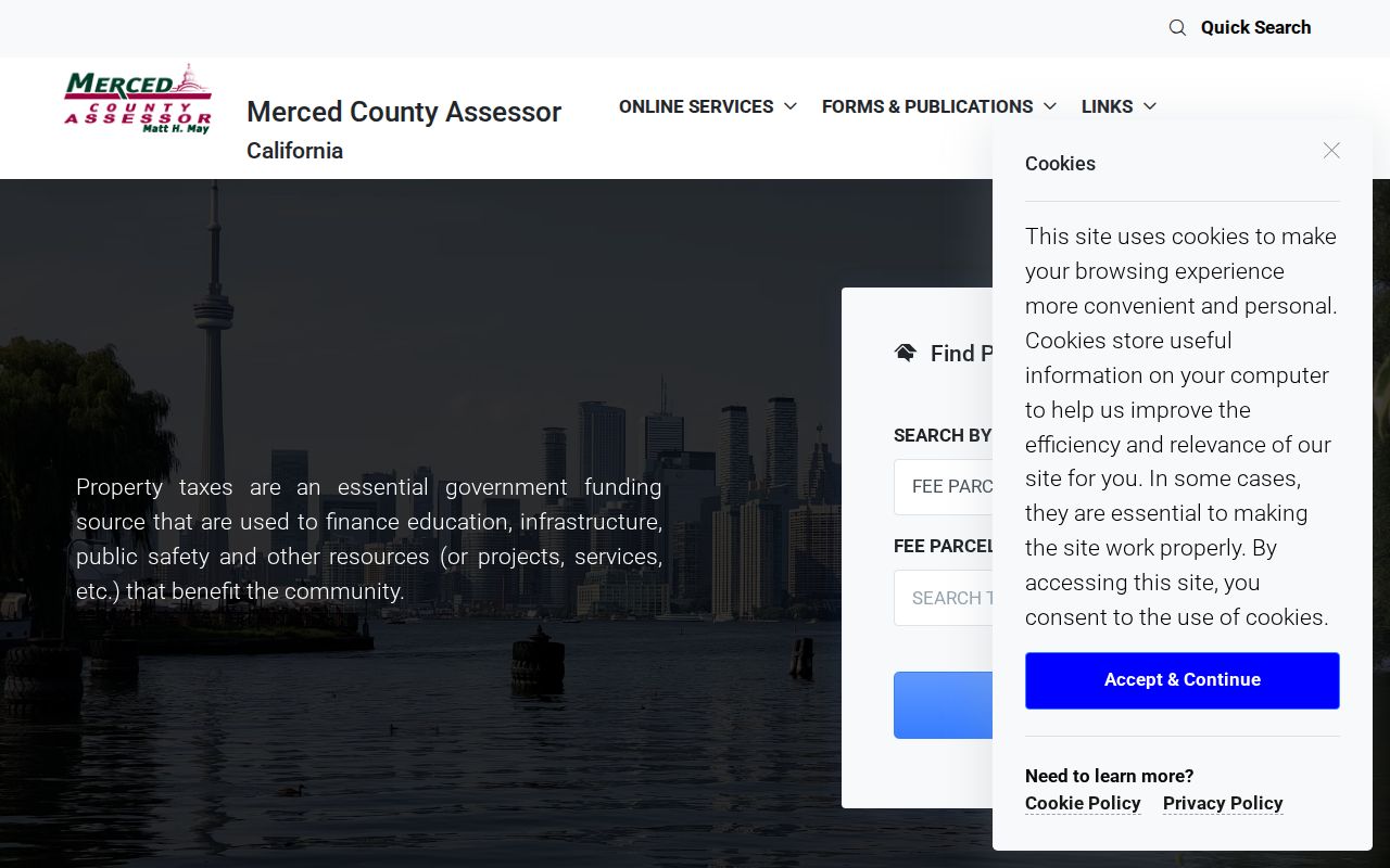 Merced County people lookup through Assessor Inquiry
