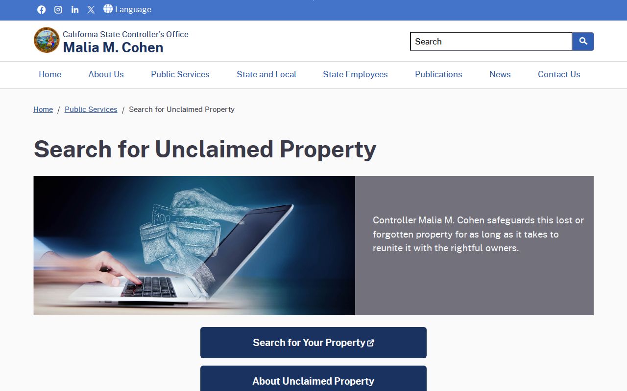 Merced County people search in California unclaimed property records
